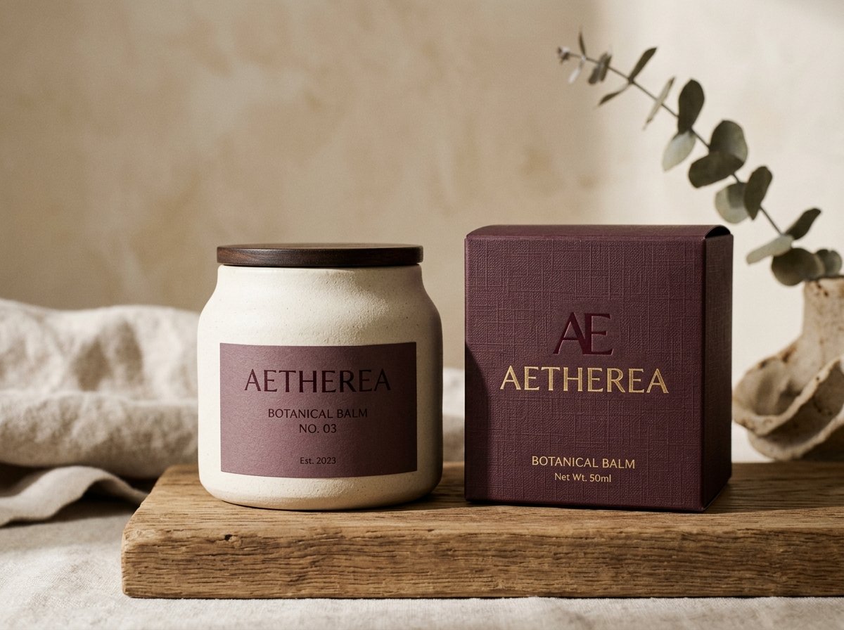 Aetherea Botanical Balm Minimalist Packaging