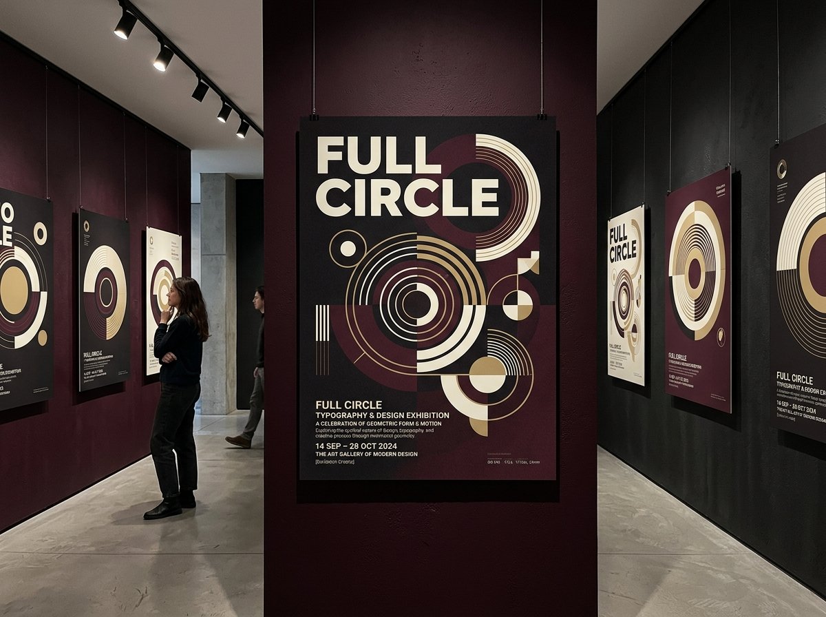 Full Circle Typography and Exhibition Poster Design